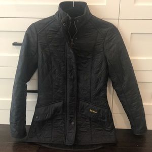 Barbour women’s black Cavalry Quilted Jacket. US 4